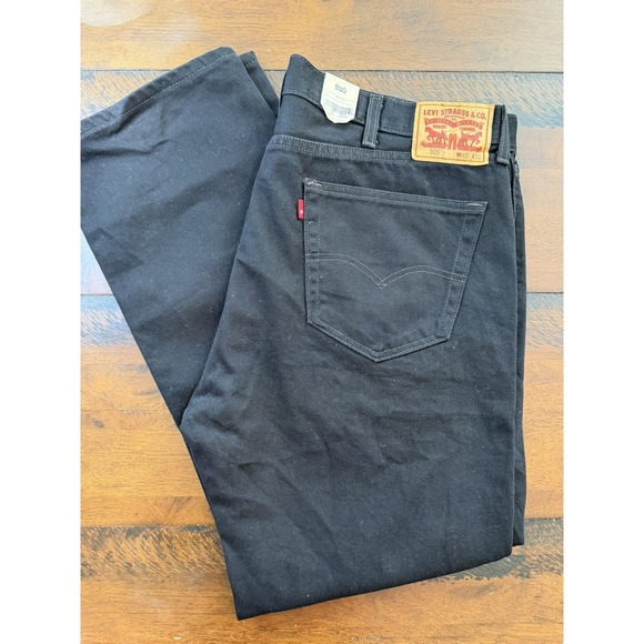 Levi's Other - Levi's 505 Jeans Mens 40x32 Black Regular Fit Straight Leg Denim Zip Fly Cotton